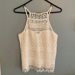 Lace boho tank top